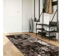 vidaXL Rug Runner MARSA Black 80 x 250 cm Polyester and PVC
