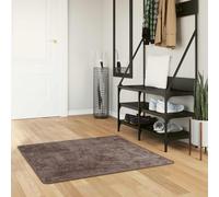 vidaXL Rug Runner MARSA Grey 100 x 100 cm Polyester and PVC