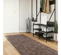 vidaXL Rug Runner MARSA Grey 100 x 450 cm Polyester and PVC