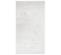 vidaXL OVIEDO Short Pile Polyester Area Rug - Soft Grey Modern Floor Carpet, Teddy Look, for Living Room/Office, 60x110cm, Underfloor Heating Compatible