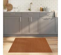 vidaXL Rug Square Brown 100x100 cm Bamboo