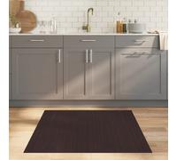 vidaXL Rug Square Dark Brown 100x100 cm Bamboo