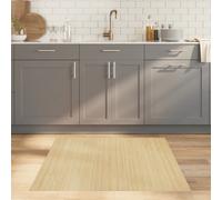 vidaXL Rug Square Light Nature 100x100 cm Bamboo