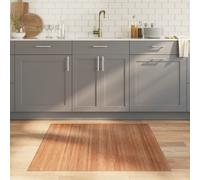 vidaXL Bamboo Area Rug 80x100 cm - Durable, Water-Resistant Rectangular Mat for Living Room with Anti-Slip Backing - Neutral Beige