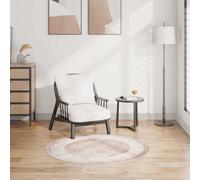 vidaXL Rug Washable 120 cm Beige Anti Slip Living Room Carpet Floor Mat Rug