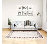 vidaXL Rug Washable Light Beige Anti Slip Living Room Floor Carpet Area Rug