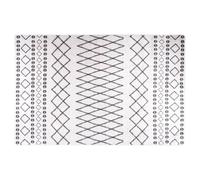 Berkfield Rug Washable 160X230 Cm Black And White Anti Slip