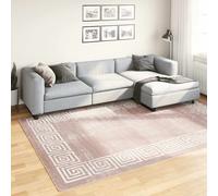 vidaXL Rug Washable Beige Anti Slip Living Room Decor Floor Carpet Area Rug