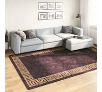 vidaXL Rug Washable 190x300 cm Black and Gold Anti Slip