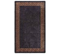vidaXL Rug Washable 190x300 cm Black and Gold Anti Slip UK HOT