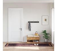 vidaXL Rug Washable 80x300 cm Black and Gold Anti Slip