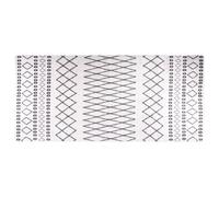 vidaXL Rug Washable 80x300 cm Black and White Anti Slip