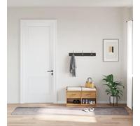 vidaXL Rug Washable 80x300 cm Grey Anti Slip