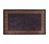 vidaXL Rug Washable Black and Gold Anti Slip Living Room Floor Carpet Area Rug