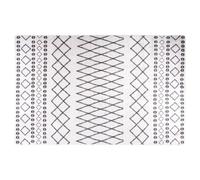 vidaXL Rug Washable Black and White Anti Slip Home Floor Carpet Mat Area Rug