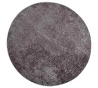 vidaXL Round Grey Rug | Velvet touch, Anti-Slip & Noise Absorbing | Machine Washable Floor Mat | Industrial Style Low Pile Carpet | Diameter 120 cm