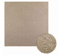 vidaXL Rug ZIZUR Beige 200x200 cm Jute Look Indoor and Outdoor