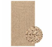 vidaXL Rug ZIZUR Beige 80x150 cm Jute Look Indoor and Outdoor