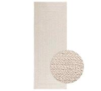 vidaXL Rug ZIZUR Cream 80x200 cm Jute Look Indoor and Outdoor