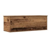 vidaXL rustic brown wood storage trunk - engineered wood 102x35x35 cm - versatile living room/bedroom/hallway storage box - weathered rustic finish