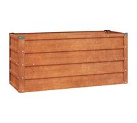 vidaXL Rustic Garden Raised Bed in Weathering Corten Steel- 100x40x45 cm - Durable Frame - For Plants, Vegetables, Flowers, and Herbs