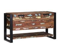 vidaXL Rustic Reclaimed Wood Storage Trunk - Distressed Finish, Ample Storage, Mixed Wood Tones - Fits Living Room, Bedroom, Hallway