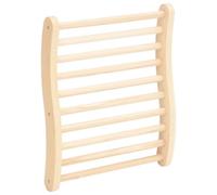 vidaXL Solid Wood Pine S-Shape Sauna Backrest Wooden Bench
