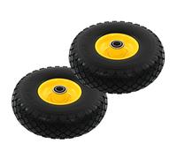 vidaXL 2x Sack Truck Wheels Solid PU 3.00-4 (260x85) Cart Wagon Trolley Tyre