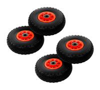vidaXL 4x Sack Truck Wheels Solid PU 3.00-4 (260x85) Cart Wagon Trolley Tyre