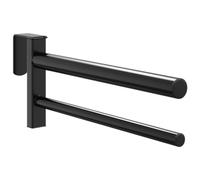 vidaXL Saddle Rack Twin Arm - Portable Black Iron Storage Solution for Equestrian Tack Room/Stable, Fence Hanging Design, Lightweight & Compact, Versatile Organizer