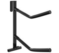 vidaXL Saddle Rack with Bridle Hook Twin Arm Portable Saddle Stand Black Iron