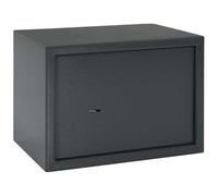 vidaXL Safe Box with Lock Dark grey 35 x 25 x 25 cm Steel | Strong and sturdy metal design that lasts ages, Fitted with a solid cam lock,