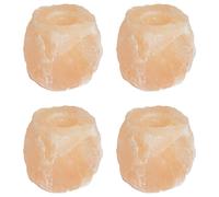 vidaXL Salt Stone Tealight Holders Pink Rock Salt