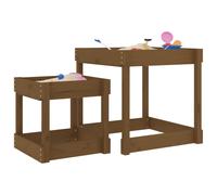 vidaXL Sand Tables 2 pcs Honey Brown Solid Wood Pine