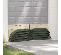 vidaXL Sandbags 10 pcs Green 120 x 27 cm HDPE