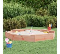 vidaXL Sandbox with Seats Octagon Solid Wood Douglas