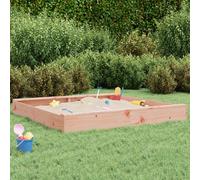 vidaXL Sandbox with Seats Square Solid Wood Douglas