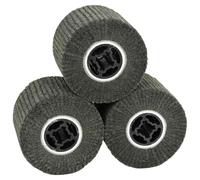 vidaXL Sanding Rollers 3 pcs Black 12 x 12 x 10 cm Synthetic fibre