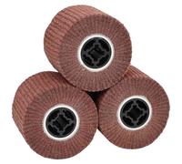 vidaXL Sanding Rollers 3 pcs Brown 12 x 12 x 10 cm Synthetic Fibre