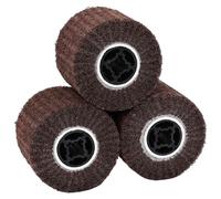 vidaXL Sanding Rollers 3 pcs Brown 12 x 12 x 10 cm Synthetic Fibre