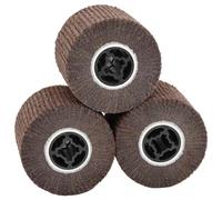 vidaXL Sanding Rollers 3 pcs Brown 12 x 12 x 10 cm Synthetic Fibre