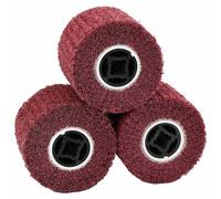 vidaXL Sanding Rollers 3 pcs Red 12 x 12 x 10 cm Synthetic fibre