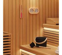 vidaXL Sauna Accessory Set 4 pcs Black Aluminium and Solid Pine Wood