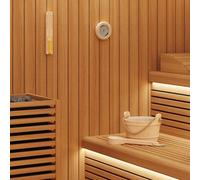 vidaXL Sauna Accessory Set 4 pcs Brown Solid Pine Wood and Hemp