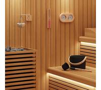 vidaXL Sauna Accessory Set 5 pcs Black Aluminium and Solid Pine Wood