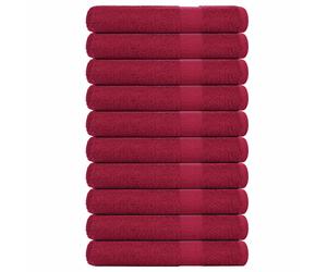 vidaXL Sauna Towels 10 pcs Bordeaux 80x200 cm 360 gsm 100% Cotton towel