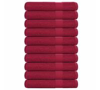 vidaXL Sauna Towels 10 pcs "FROGN" Bordeaux 80x200 cm 100% Cotton