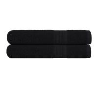 vidaXL Sauna Towels 2 Pieces Black 80 x 200 cm 360 g/m 100% Cotton