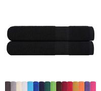 vidaXL Sauna Towels 2 Pieces Black 80 x 200 cm 360 g/m 100% Cotton