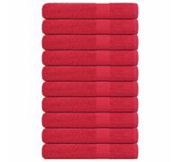 vidaXL Sauna Towels "FROGN" 10 pcs Red 80x200 cm 360 gsm